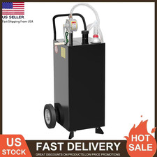 35 Gallon Fuel Caddy Fuel Storage Tank with Manual Transfer Pump Fuel Container