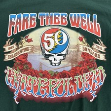 Grateful Dead Fare Thee Well 50th Anniversary 2015 T Shirt Black Size Large-mint