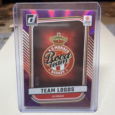 2024-25 Donruss Euroleague - #11 AS Monaco Team Logos Purple Laser /99