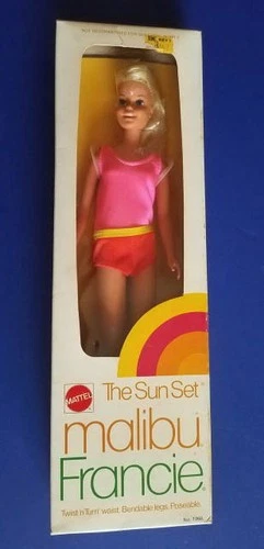 1974 Vintage MALIBU FRANCIE in Rare WHITE Box NRFB MIB Barbie Cousin Mod TNT HTF