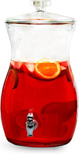 Large 2.7 Gallon Glass Beverage Dispenser with Spigot - Perfect for Parties