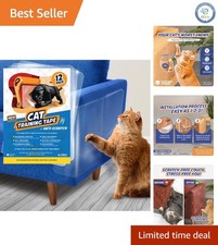 Clear Anti-Scratch Tape for Cats - 12 Sheets in 3 Sizes for Furniture Safety