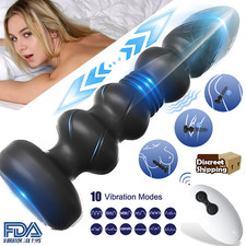 Thrusting Vibrating Prostate Massager Anal Butt Plug Remote Control Sex Toys