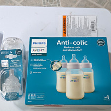 Philips AVENT Anti-colic Baby Bottle Set 3-Pack 11oz/330ml BPA-Free 3m