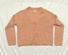 Fat Face FatFace Heather Button Cardigan Pink Womens USA 10