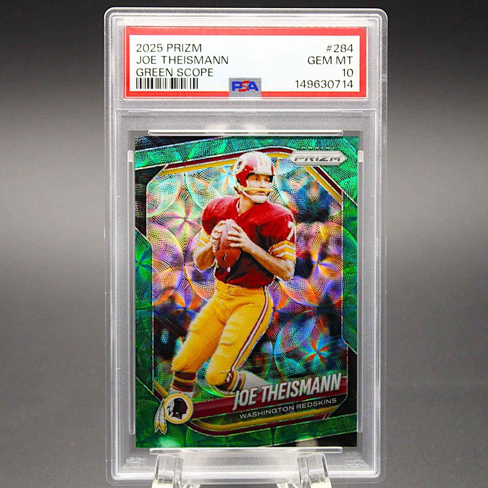 🏈💎POP 2! PSA 10 GEM MT 2025 Prizm JOE THEISMANN Green Scope Prizm /75 Redskins view 5