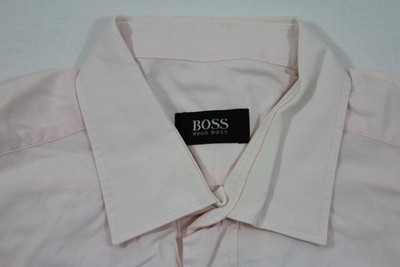 Hugo Boss Oberhemd Hemd KombimanschetE 43 hellrosa Unifarben Sehr gut #E7251