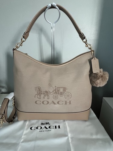 Coach Large Laurel Shoulder Bag With Horse And Carriage