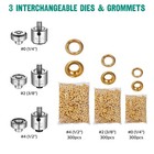 Yescom Grommet Tool Kit 900pcs Eyelets #0/#2/#4 Die Hole Puncher Press Machine — photo 4
