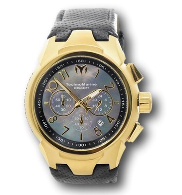 Technomarine Men's 48mm Mother of Pearl Leather Chronograph Watch TM-718004
