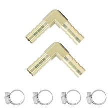 Brass 5/16" Hose Barb 90 Degree Elbow L Right Angle Barbed Fitting Fuel Air W...