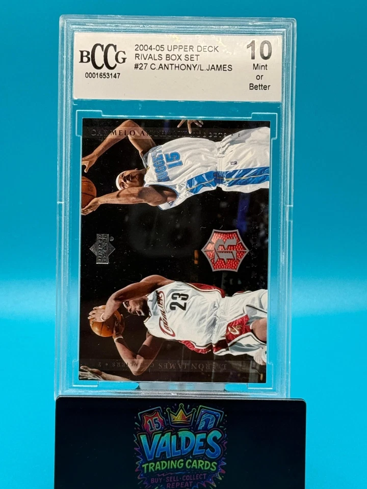 LeBron James / Carmelo Anthony 2004-05 Upper Deck Rivals #27 BCCG 10 Estado perfeito - Imagem 2 de 3