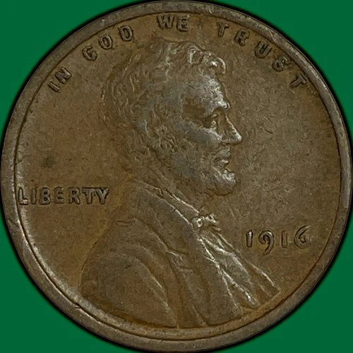 1916 Lincoln Wheat Cent Extremely Fine XF Coin #35079