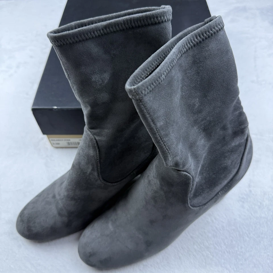 Botines Nordstrom HALOGEN JACY ELÁSTICOS 9.5 Gris Tacón Bloque Calcetín Botines Foto 4 de 4