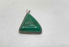 GWC Sterling Silver Malachite Hand Made Triangular Pendant 28.0g — photo 1
