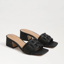 Sam Edelman Waylon Black Weave Slide - Size 7.5