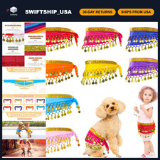 8pcs Kids Belly Dance Skirts  Hip Scarves, Dog Costumes, Halloween Gifts