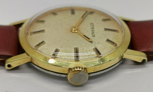 Vtg 1960 Eterna Gold Plated 17 Jewel Slimline Gold Plated Ladies Watch Cal 1435K - Picture 5 of 17