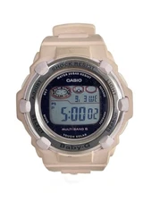 CASIO◆Solar watch_BABY-G/Digital/Rubber/BLK/PNK//