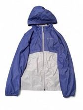 Columbia Windbreaker Lightweight Jacket Girls Size 10-12 Purple Hooded Zip Up