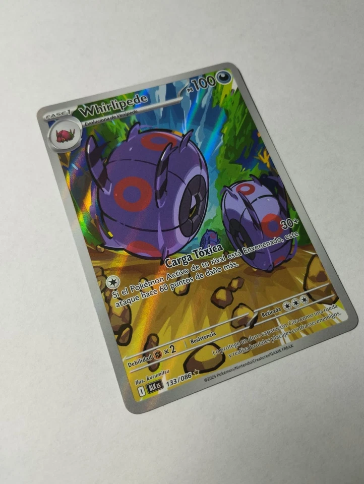 Whirlipede BLK Fulgor Negro Español Carta Pokémon JCC tcg. - Imagen 2 de 4