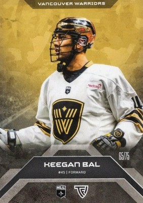 2025 TFL National Lacrosse League NLL Home Floor Card - Keegan Bal 65/75