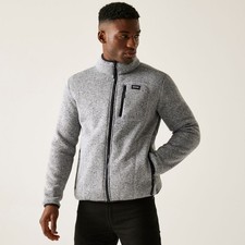 Regatta Mens Barlee Warm Marl Knit Full Zip Fleece