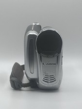 Canon DC210 DVD Camcorder 35x Optical Zoom Silver Blue Untested For Parts/repair