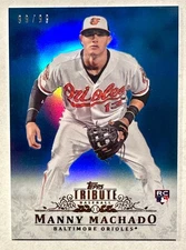 Manny Machado 2013 Topps Tribute Blue 99/99 Rookie RC Orioles #93