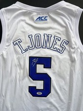 Tyus Jones Signed Autographed Duke Blue Devils Jersey Final Four MVP Psa/Dna Coa