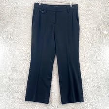 Talbots Pants Womens 8 Petite Signature Black Stretch Straight Leg Office Work