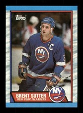 1989 Brent Sutter 2 Islanders Hockey Topps 14 Sports Trading Card 
