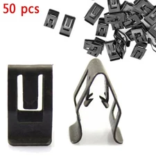 50PCS Car Console Dashboard Panel Metal Retainer Clips Interior Trim Fasteners