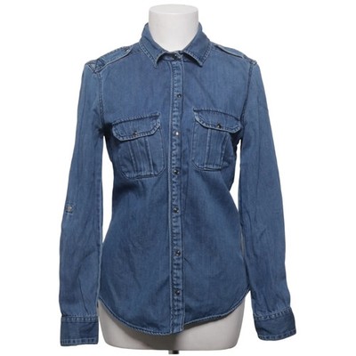 Zara, Jeanshemd, Größe: M, Z1975, Blau, Baumwolle, Einfarbig, Denim, Damen #0fm