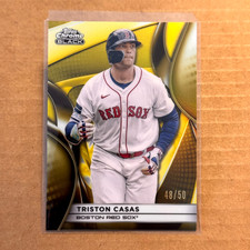 2025 Topps Chrome Black TRISTON CASAS Gold Refractor /50 - Boston Red Sox