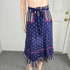 Vintage 70s Gunne Sax Womens Skirt 7 Floral Cottagecore Maxi Prairie Boho YY19