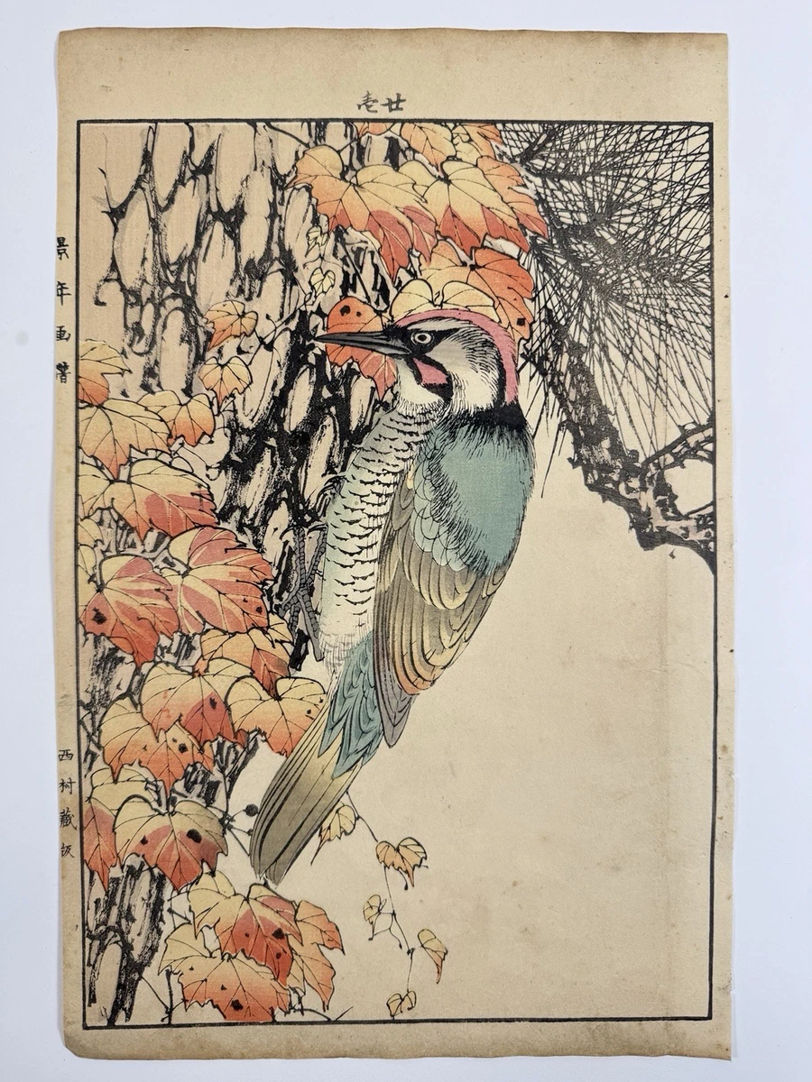 Japanese Bird Print In Antique Japanese Prints for sale | eBay