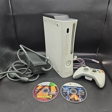 Xbox 360 Console White Tested Works 120GB Controller Power 2 Games Video Game