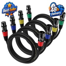 EBXYA 3ft XLR Cables 4-Pack - Male to Female Microphone Cable