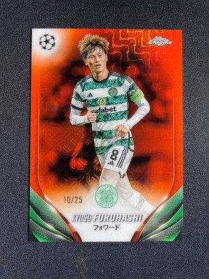 2023-24 Topps Chrome UEFA Orange Mojo Kyogo Furuhashi /25 Celtic