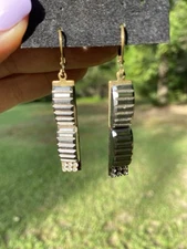 Grandmother's Buttons Handmade Antique Dangle Earrings