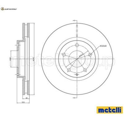 2x BREMSSCHEIBE 23-1455C FÜR MAZDA PY-RPR/Y8/ZA 2.5L PEY5/PEXL/PEY7/PEY4 2.0L
