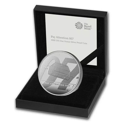 2020 - 007 James Bond ''Pay Attention'' 1 oz Silver Proof Coin