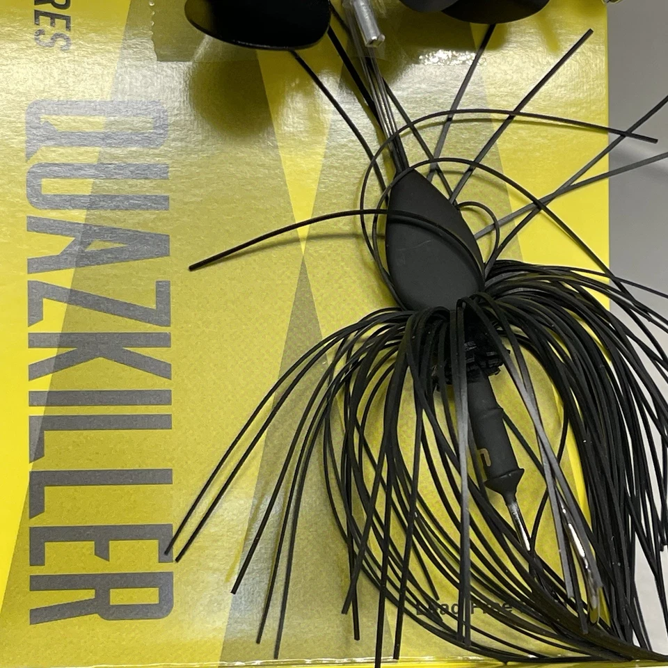 HM CUSTOMS Rare HM CUSTOM LURES Quazkiller #01 All Black Quad Killer Updraft Buzz bait Up