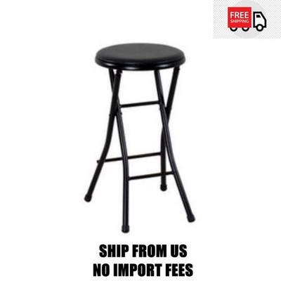 (2 pack) Mainstays Folding Vinyl Padded Counter Stool, Black