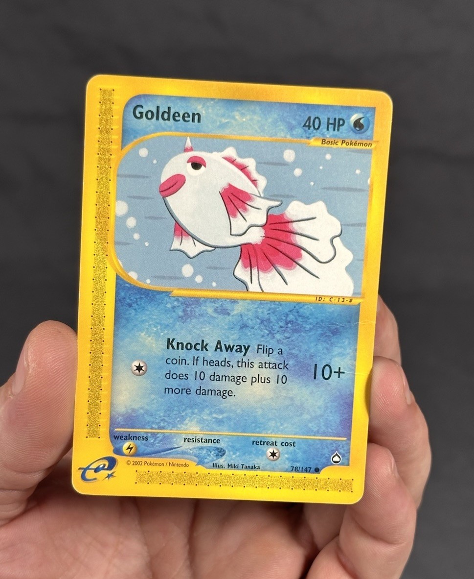 Goldeen 78/147 Aquapolis 2002 Pokemon TCG Card Heavily Played Common Regular DMG