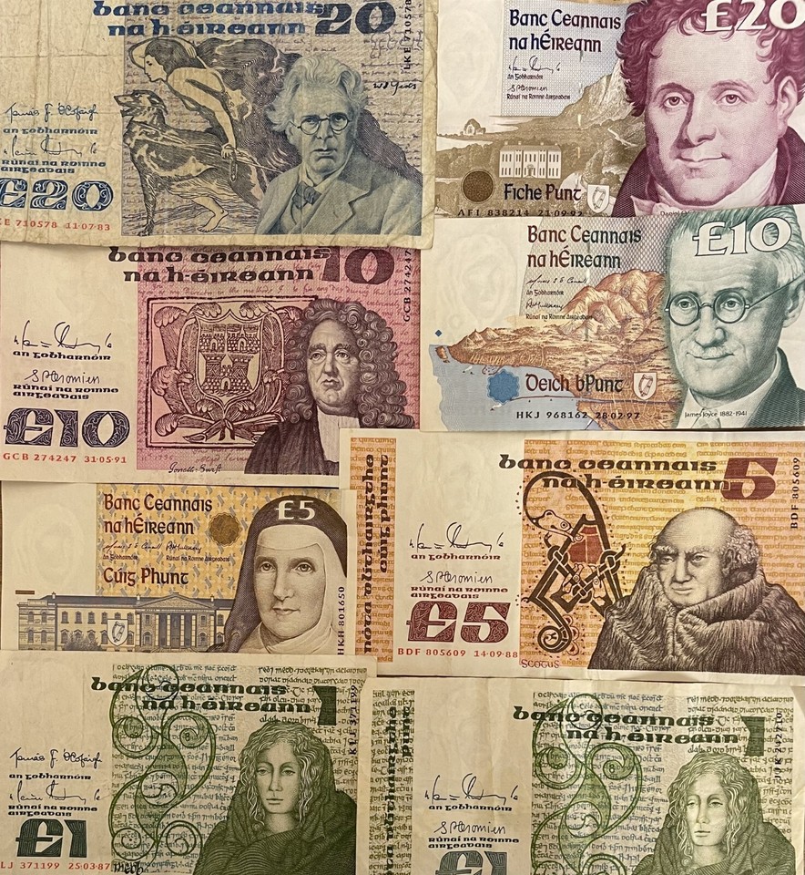 IRELAND - IRISH BANKNOTES - CHOICE OF NOTE AND STYLE