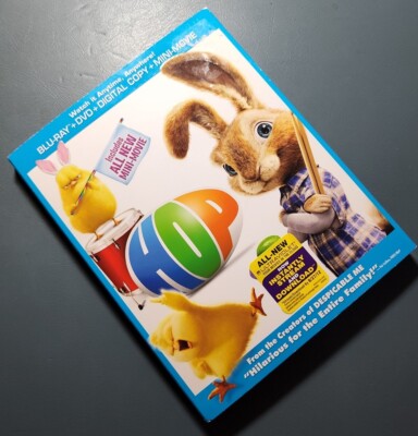 NEW Hop Blu-ray + DVD + Slipcover, 2011 Kids Movie Easter Bunny