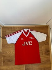 Arsenal JVC authentic 1988 1989 Adidas Soccer jersey shirt 80s 38-40 Gunners