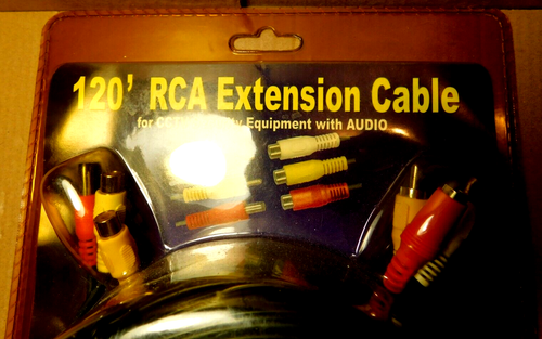 Wisecomm~120' RCA Extension Cable For CCTV Security Equipment With Audio - Picture 8 of 20